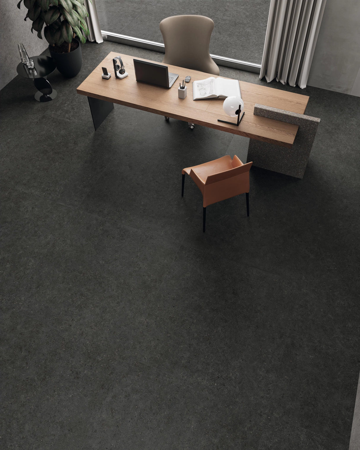 Gresie Atlas Concorde, Boost Stone Tarmac Matte, Aspect Piatra, Mat, 120X278 Cm