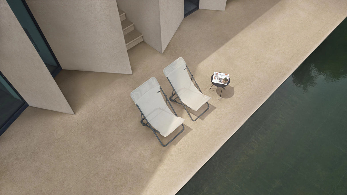 Gresie Atlas Concorde, Boost Stone Cream Matte, Aspect Piatra, Mat, 120X120 Cm