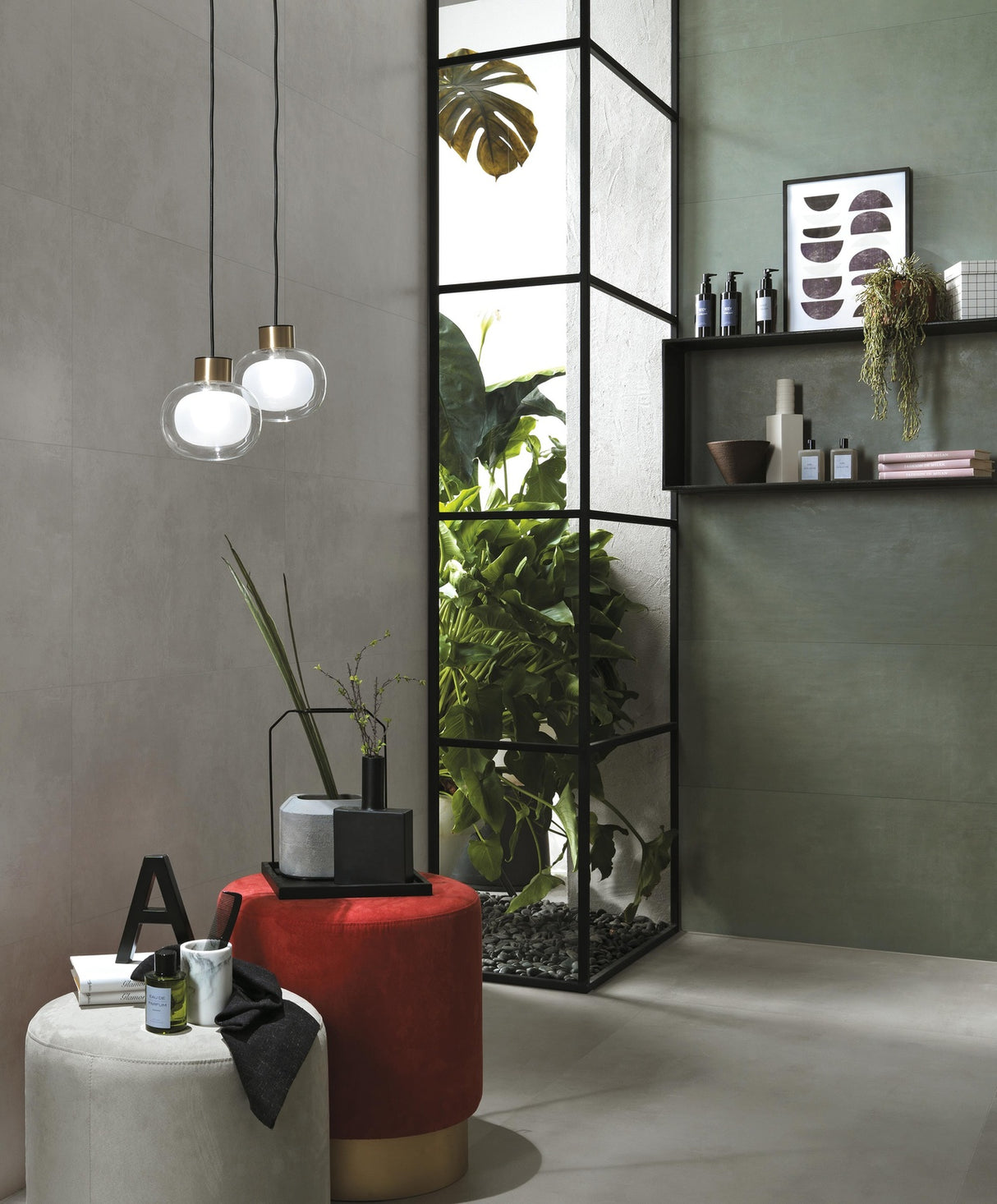 Faianta Atlas Concorde, Boost Sage, Aspect Beton, Mat, 40x80cm