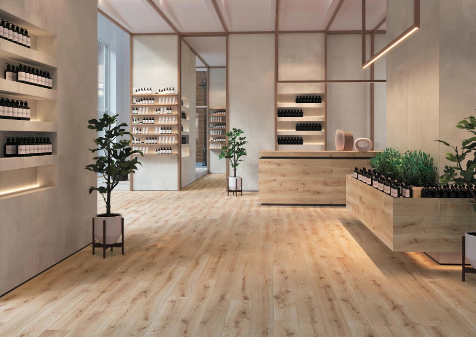 Gresie Atlas Concorde, Exence Vanilla, Aspect Lemn, Mat, 18.5X150 Cm