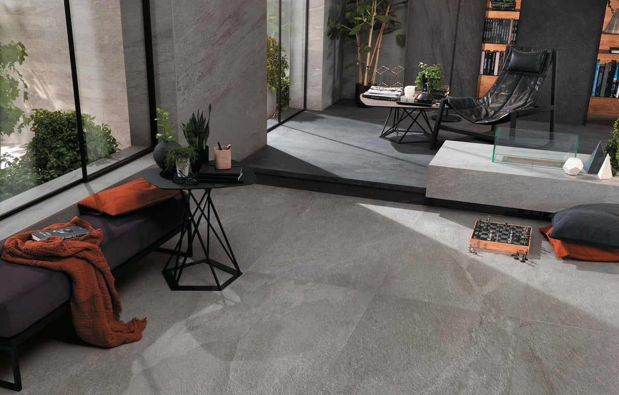 Gresie Atlas Concorde, Klif White, Aspect Piatra, Mat, 75x150 cm