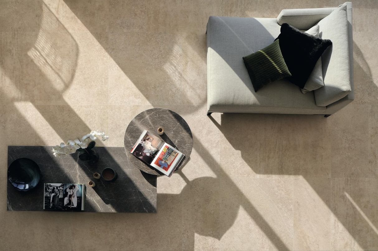 Gresie Atlas Concorde, Lims Beige, Aspect Piatra, Mat, 120x278 cm