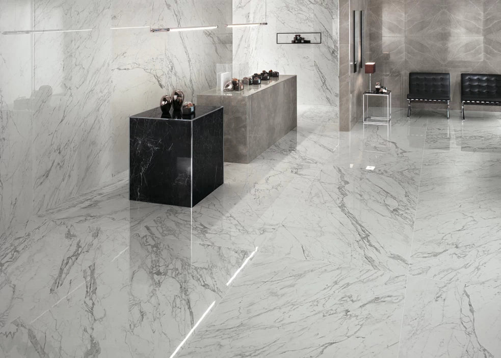 Gresie Atlas Concorde, Marvel Pro Statuario, Aspect Marmura, Lucios, 75X150Cm