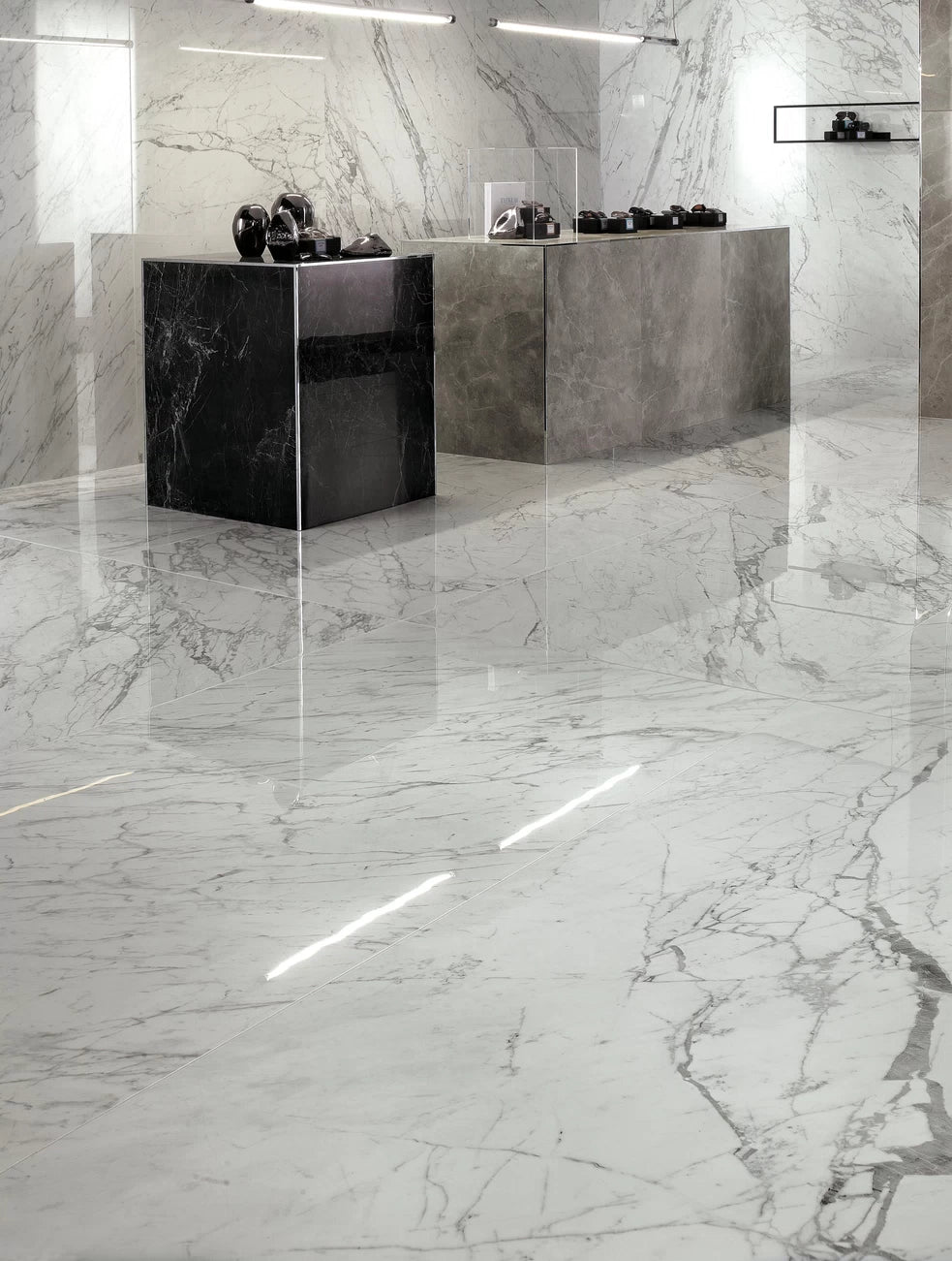 Gresie Atlas Concorde, Marvel Pro Statuario, Aspect Marmura, Lucios, 120X278 Cm