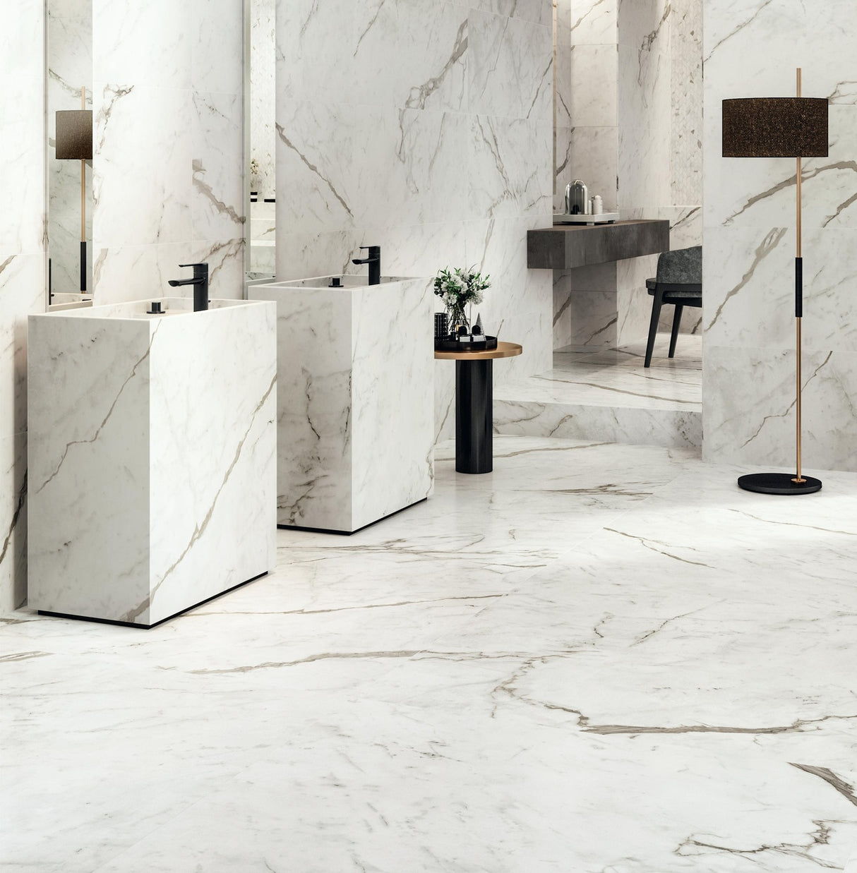 Faianta Atlas Concorde, Marvel Shine Statuario Supremo, Aspect Marmura, Mat, 50x120cm