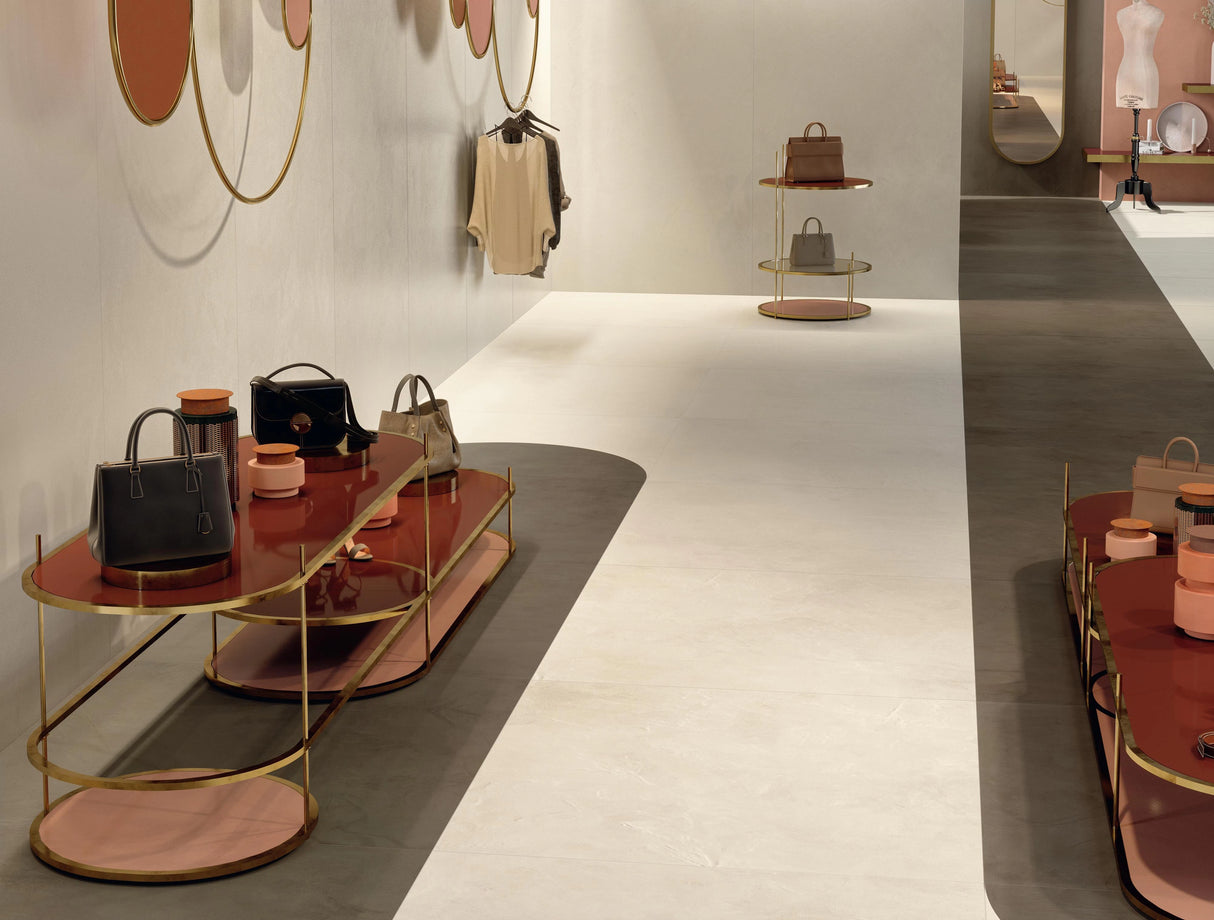 Gresie Atlas Concorde, Prism Cotton, Aspect Ciment, Mat, 60X120 Cm