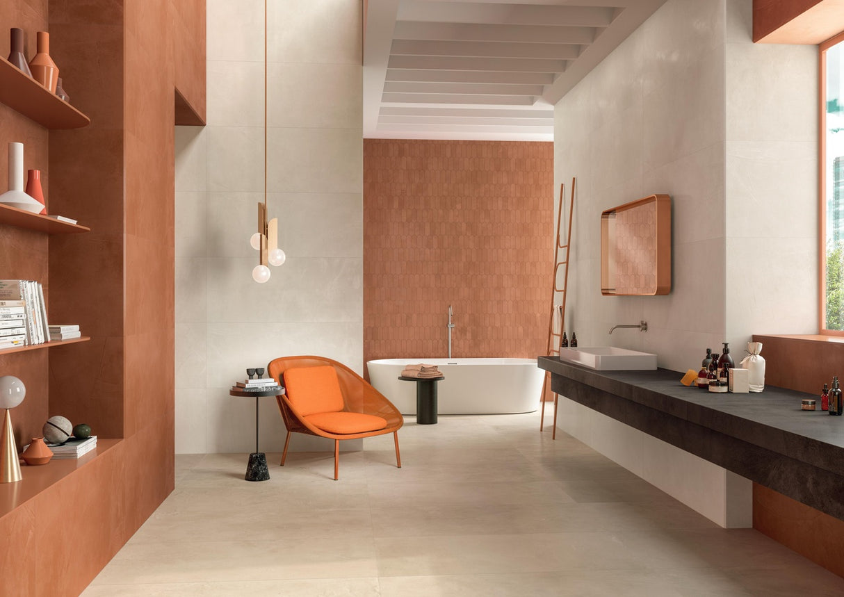 Faianta Atlas Concorde, Prism Caramel, Aspect Beton, Mat, 50x120cm