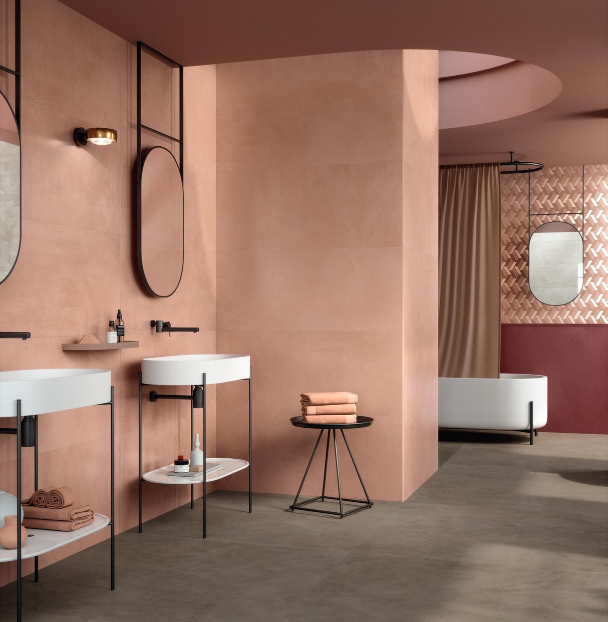 Faianta Atlas Concorde, Prism Bloom, Aspect Beton, Mat, 50x120cm