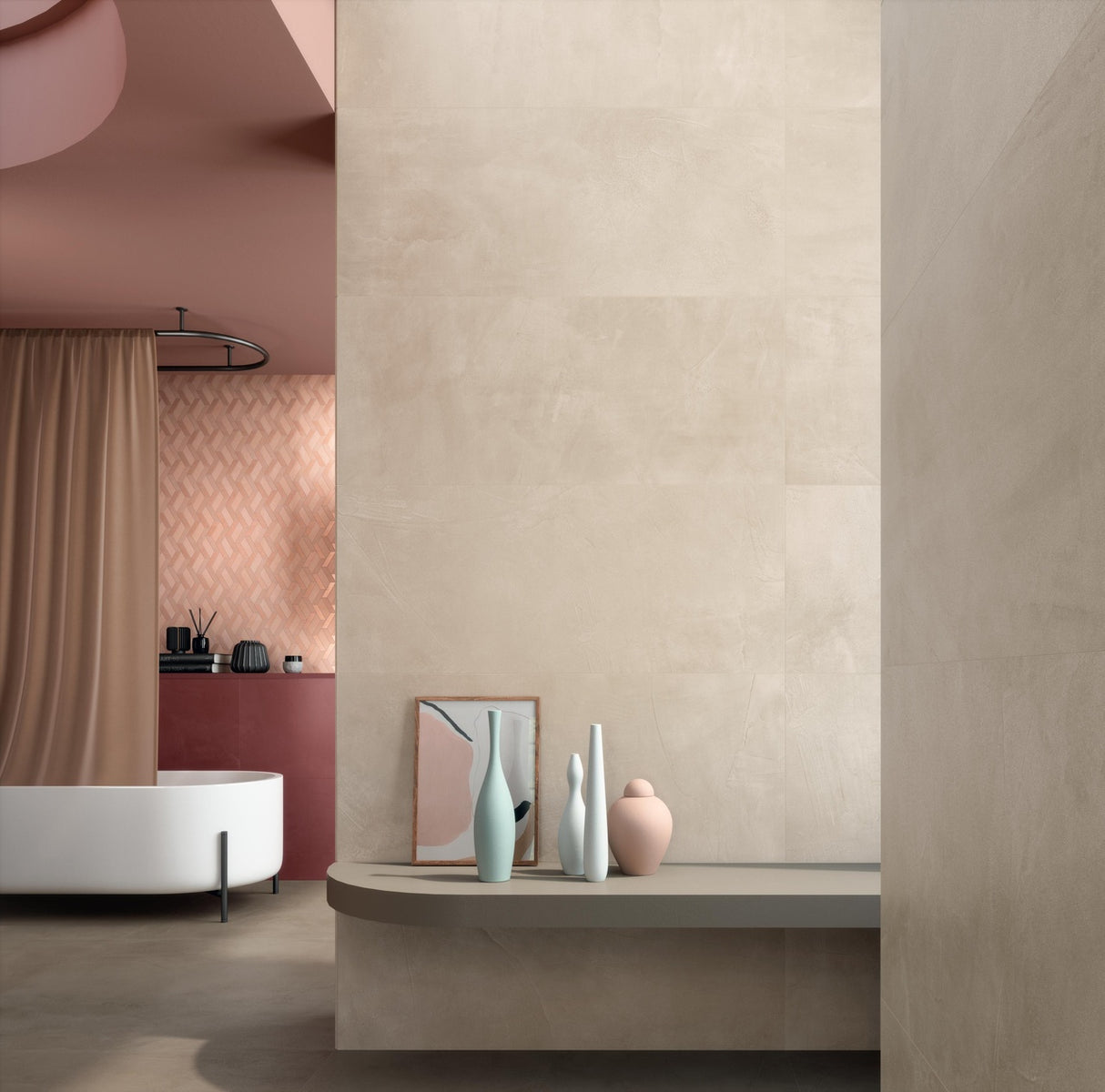 Faianta Atlas Concorde, Prism Cord, Aspect Beton, Mat, 50x120cm