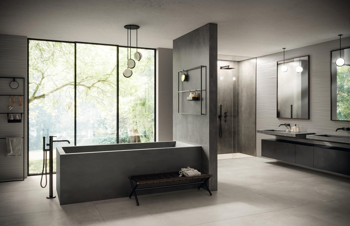 Faianta Atlas Concorde, Boost Urban Pearl, Aspect Beton, Mat, 40x80cm