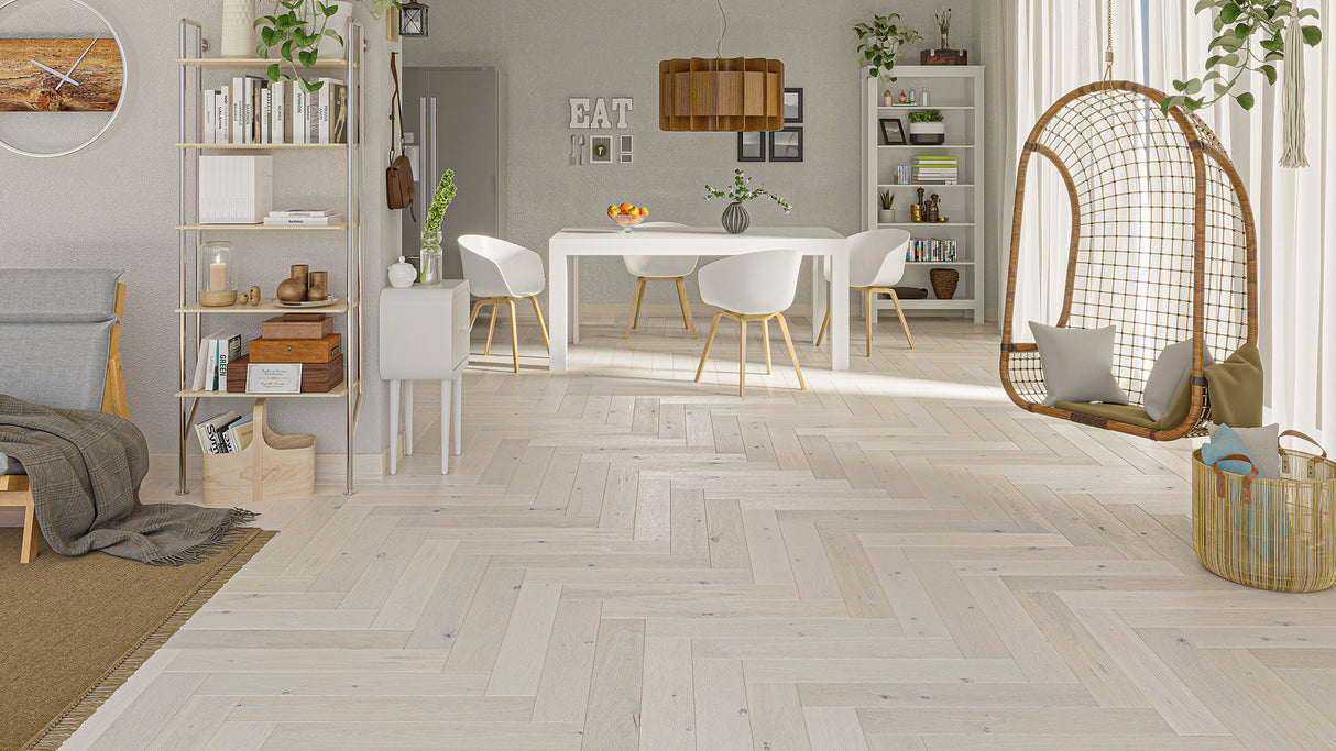 Parchet Barlinek Triplu Stratificat  Cappuccino Herringbone 130