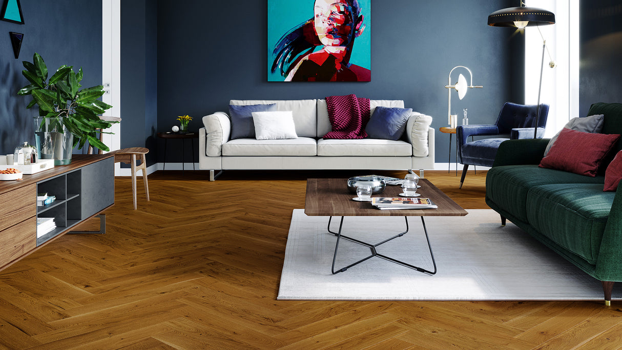 Parchet Barlinek Triplu Stratificat Brown Sugar Herringbone 110