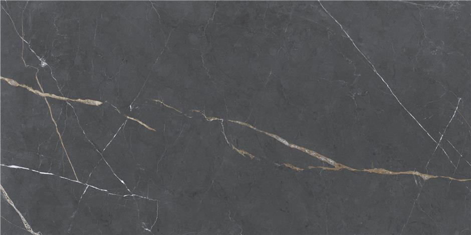 Gresie Vitacer Essenza Anthracite V-Lup, Lucios, Aspect Marmura, 60x120cm