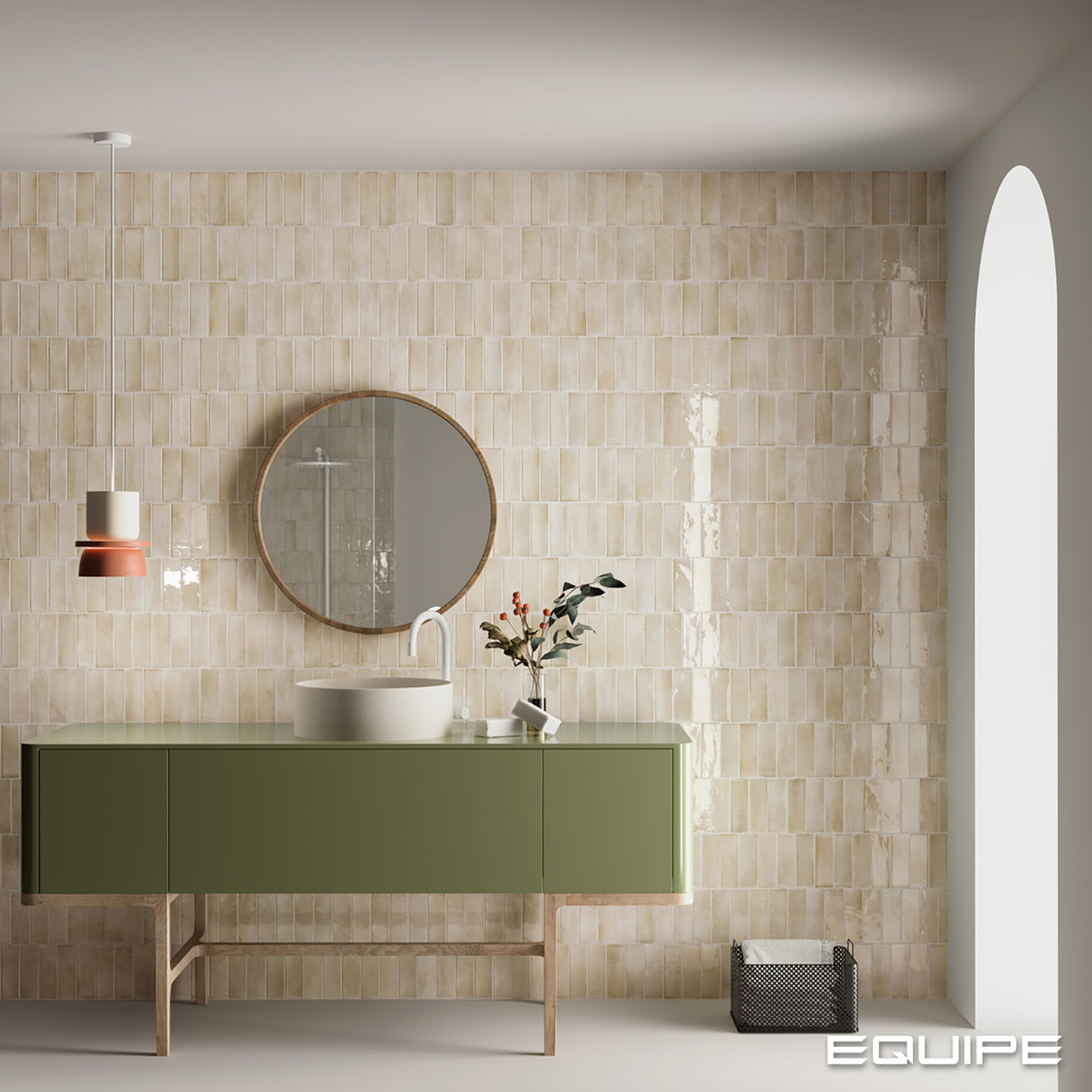 Faianta Equipe Coco Canvas, Lucios, Aspect Uni, 5x15cm