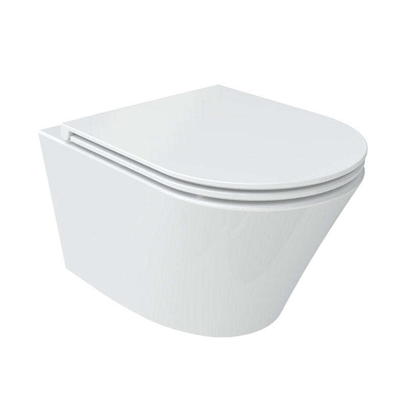Vas wc suspendat  WELLIS, CLEMENT. rimless, 36x52x35 cm, portelan, montare ascuna . alb