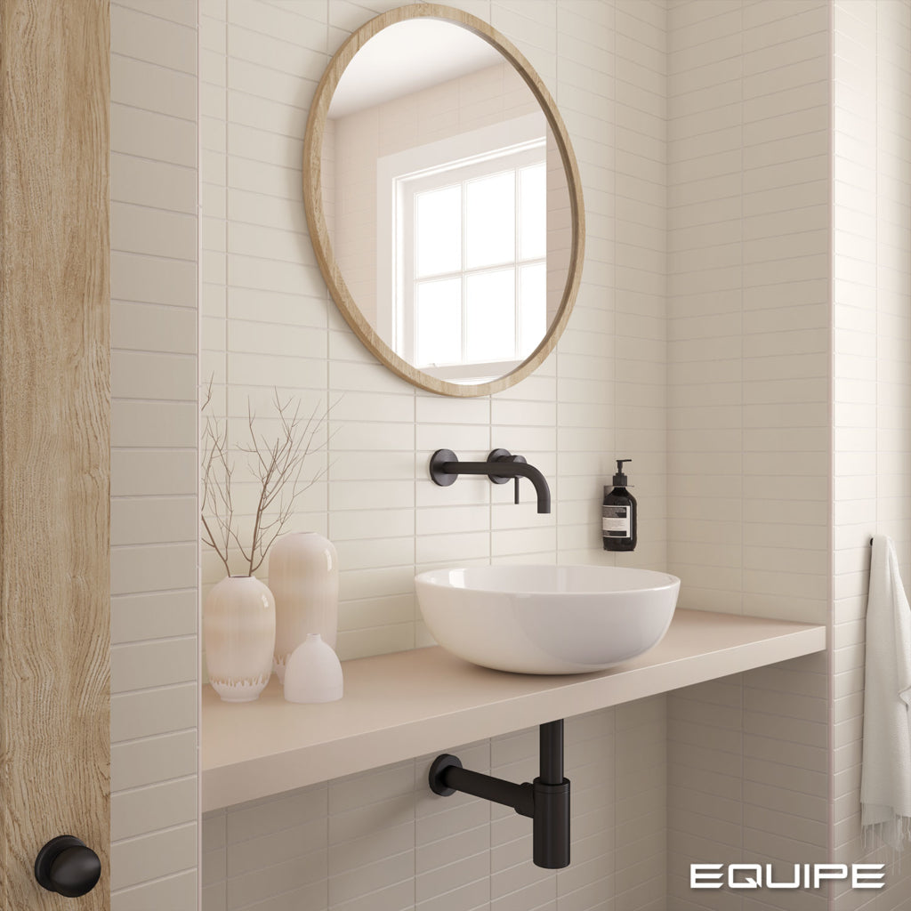 Faianta Equipe Costa Nova Beige Pale, Mat, Aspect Uni, 5x20cm