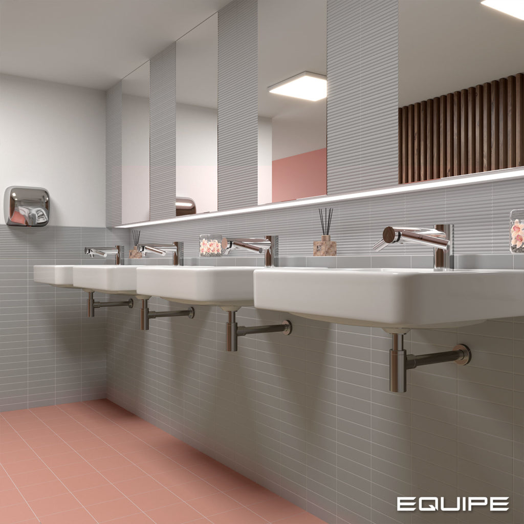 Faianta Equipe Costa Nova Grey Onda, Mat, Aspect Uni, 5x20cm