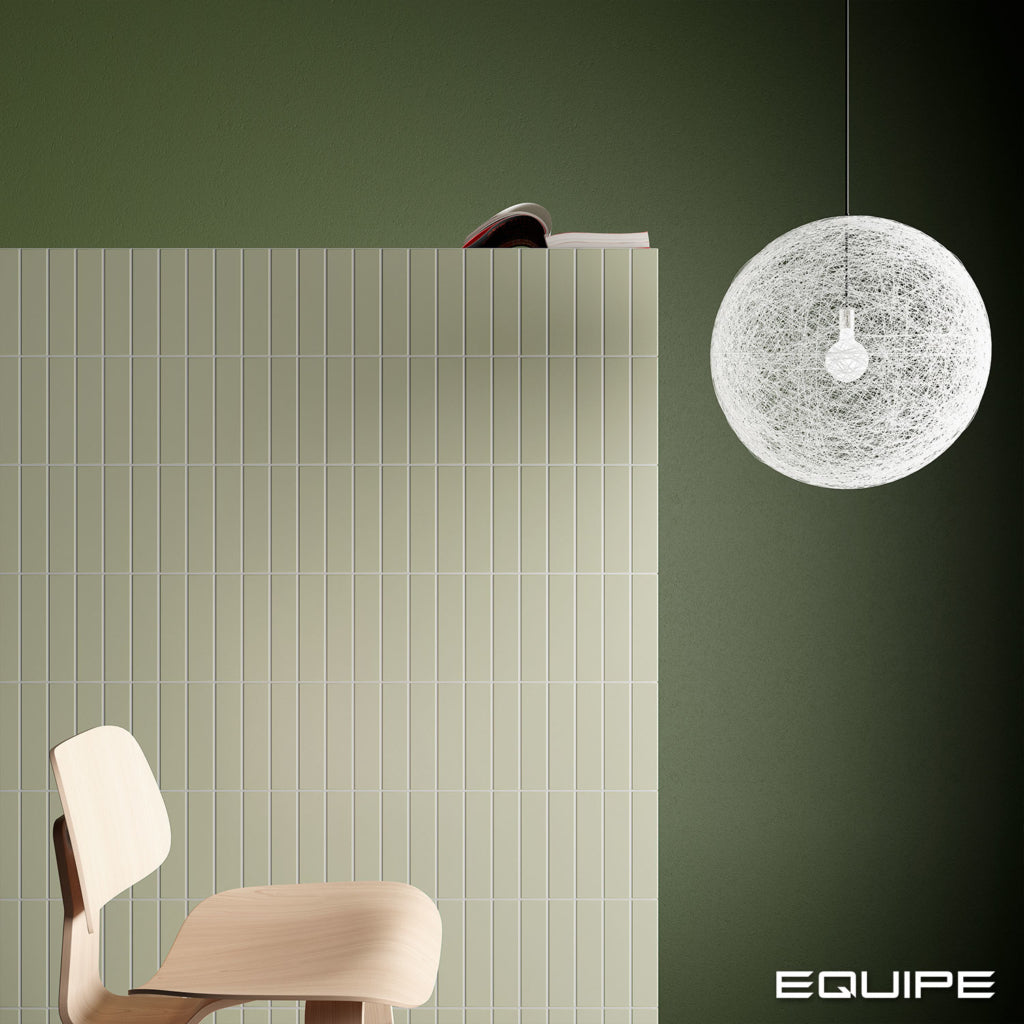 Faianta Equipe Costa Nova Tansy Green, Mat, Aspect Uni, 5x20cm