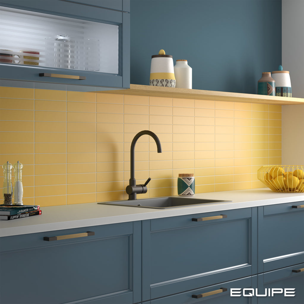 Faianta Equipe Costa Nova Yellow, Mat, Aspect Uni, 5x20cm