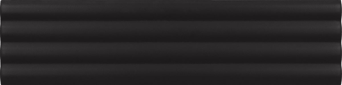Faianta Equipe Costa Nova Black Onda, Mat, Aspect Uni, 5x20cm