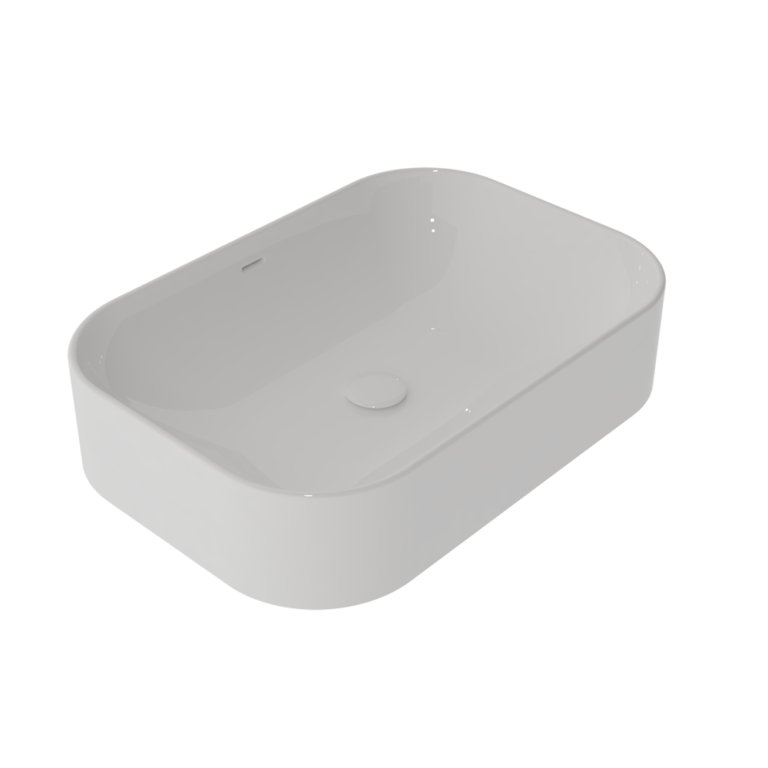 Lavoar Gsg Easy Rectangular 60X42 Cm, H 14 Cm, Fara Preaplin, Alb Lucios