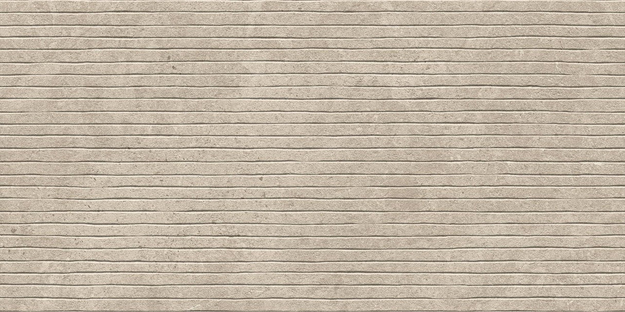 Gresie Atlas Concorde Solution, Dulith 3D Uneven Ivory, aspect Piatra, Mat, 40x80cm