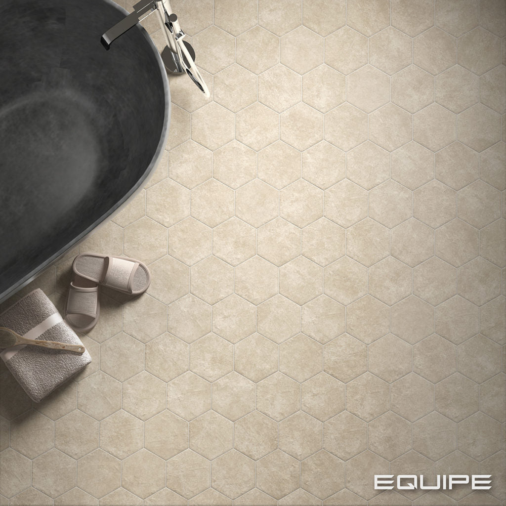 Gresie Equipe, Hexatile Cement Sand, Mat, Aspect Uni, 17,5x20cm