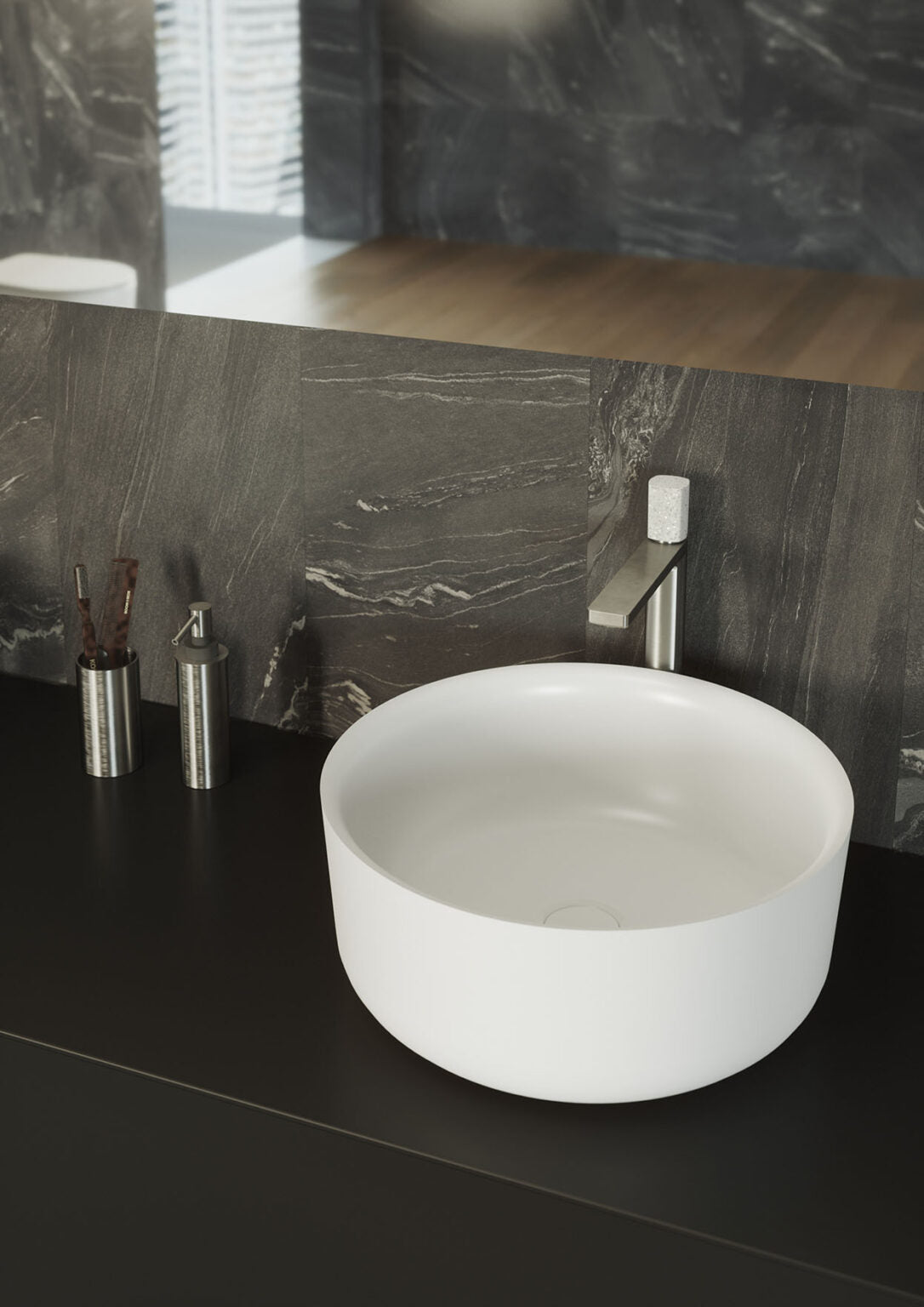 Lavoar Gsg Hit Rotund 42, H 17 Cm, Fara Preaplin, Alb Lucios