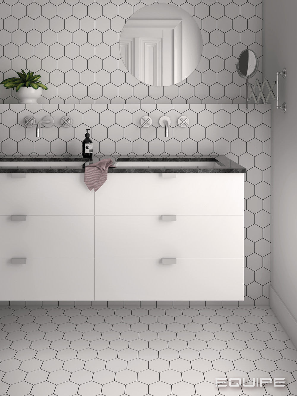 Faianta Equipe Kromatika White, Mat, Aspect Uni, 11,6x10,1cm