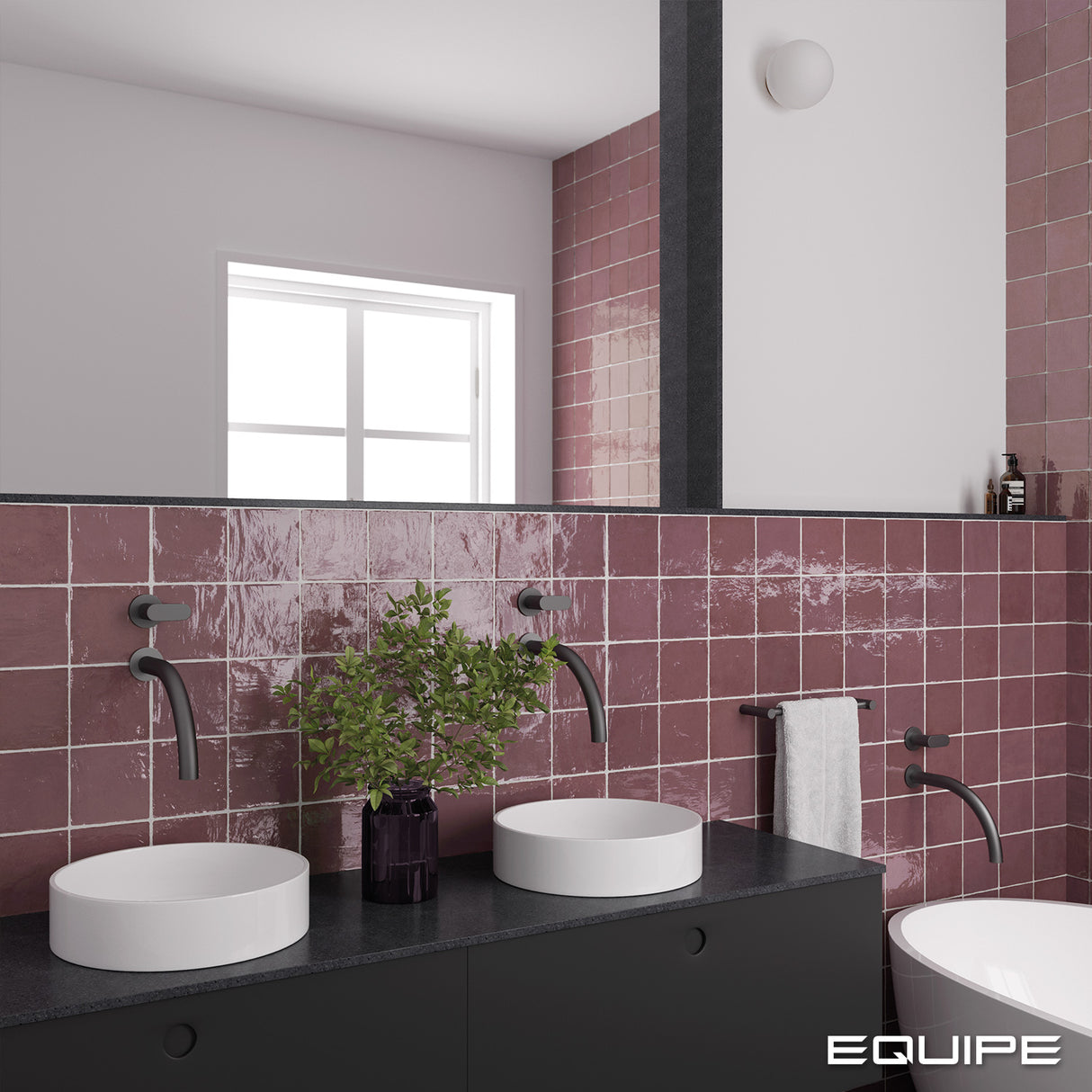 Faianta Equipe La Riviera Juneberry, Lucios, Aspect Uni, 13,2x13,2cm