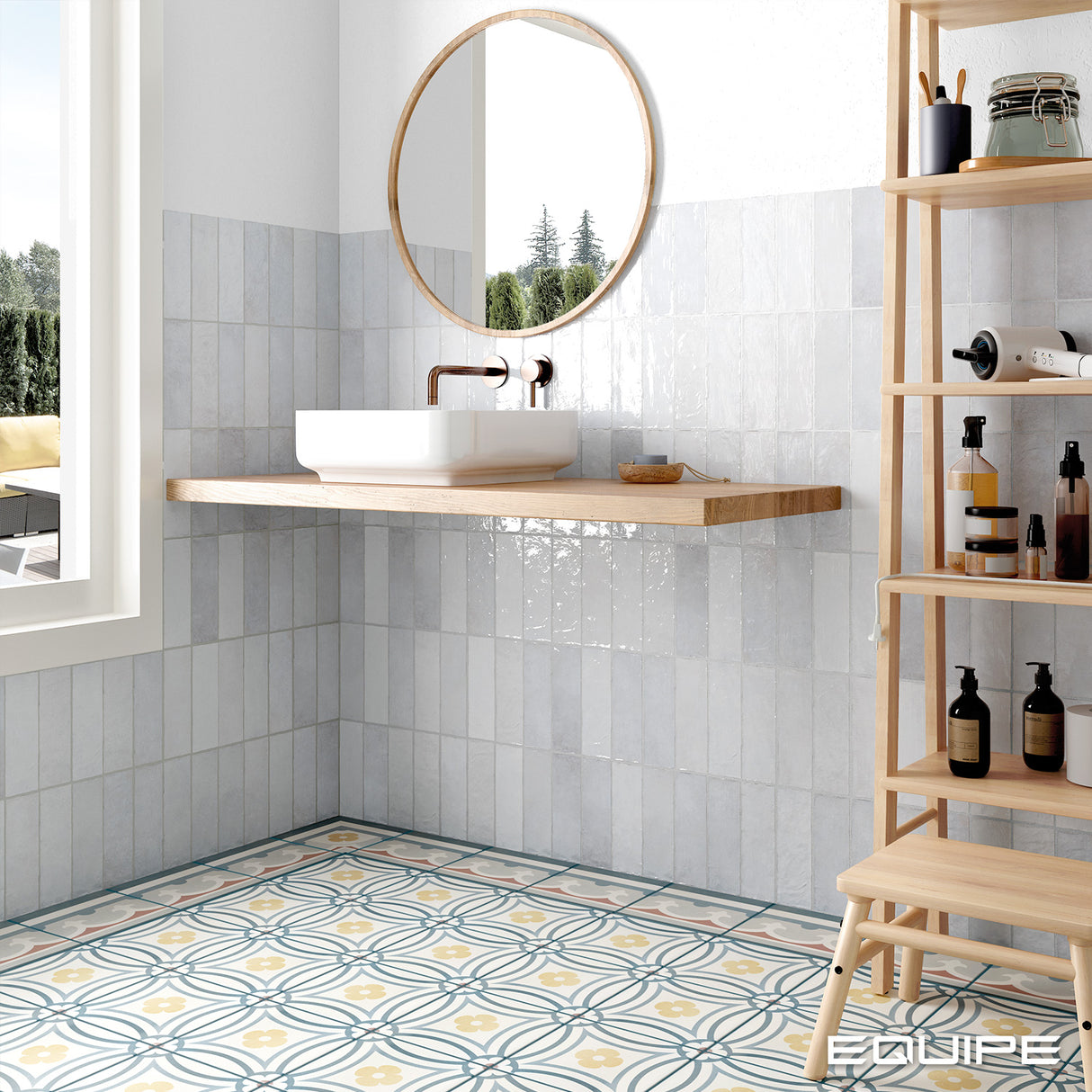 Faianta Equipe La Riviera Lavanda Blue, Lucios, Aspect Uni, 6,5x20cm