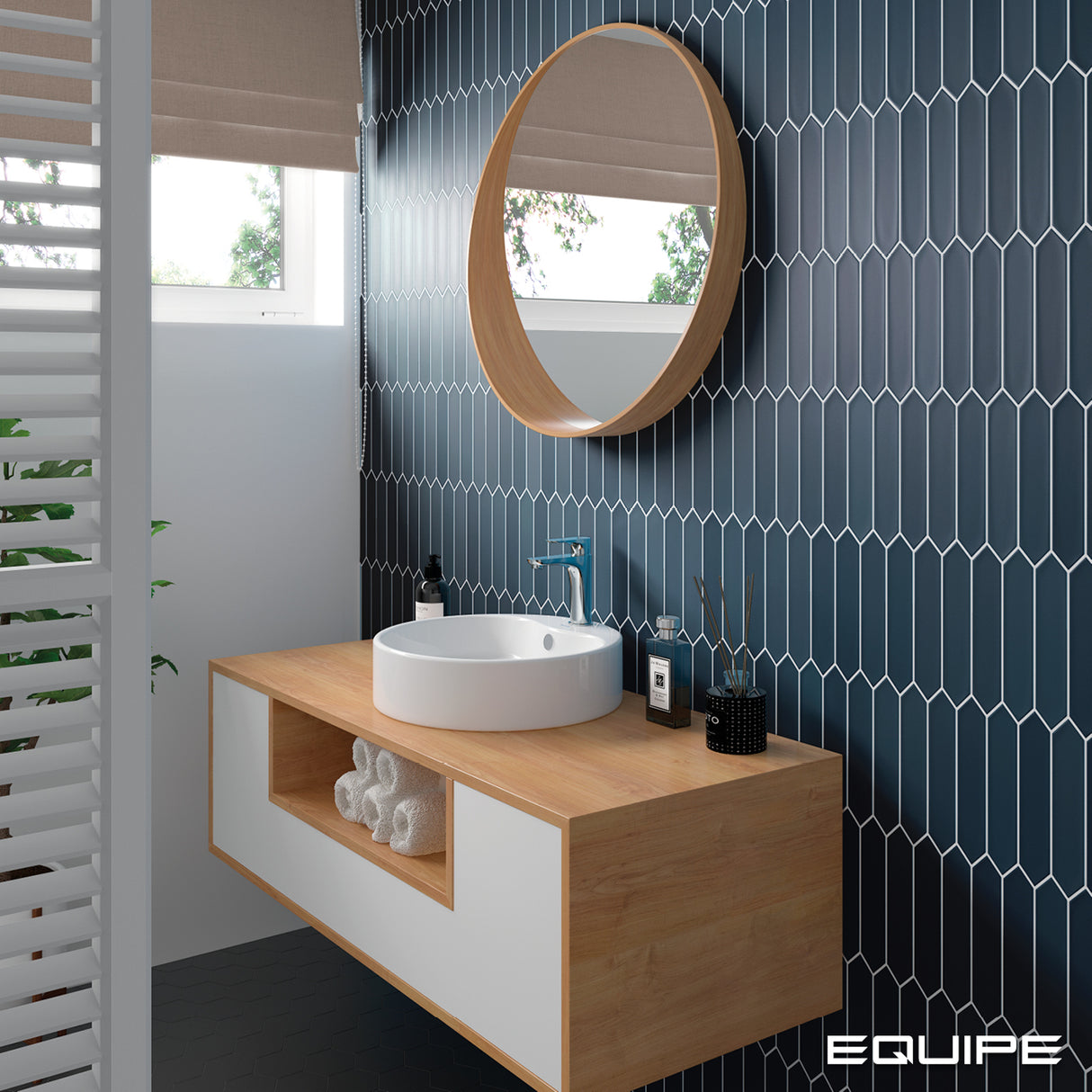 Faianta Equipe Lanse Navy, Mat, Aspect Uni, 5x25cm