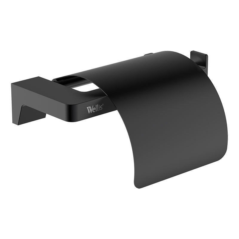 Suport hartie igienica WELLIS MAMBA metal  negru mat, 15.7x13.1x8 cm