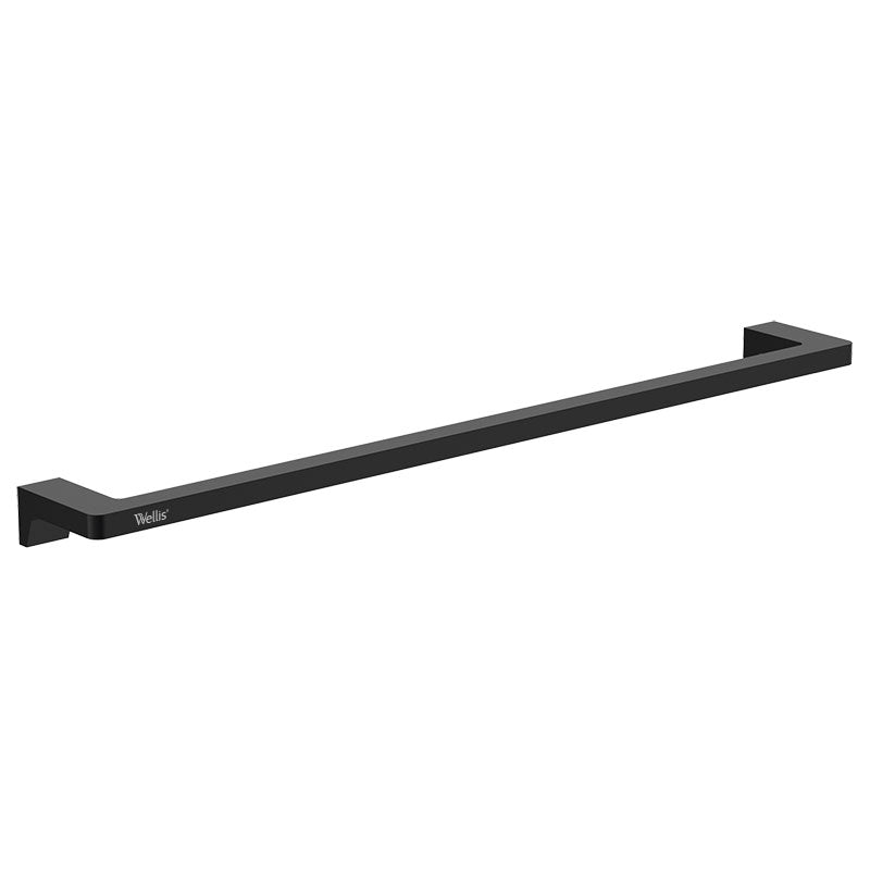 Suport prosop WELLIS MAMBA, 63x8x3.6 cm, metal negru mat