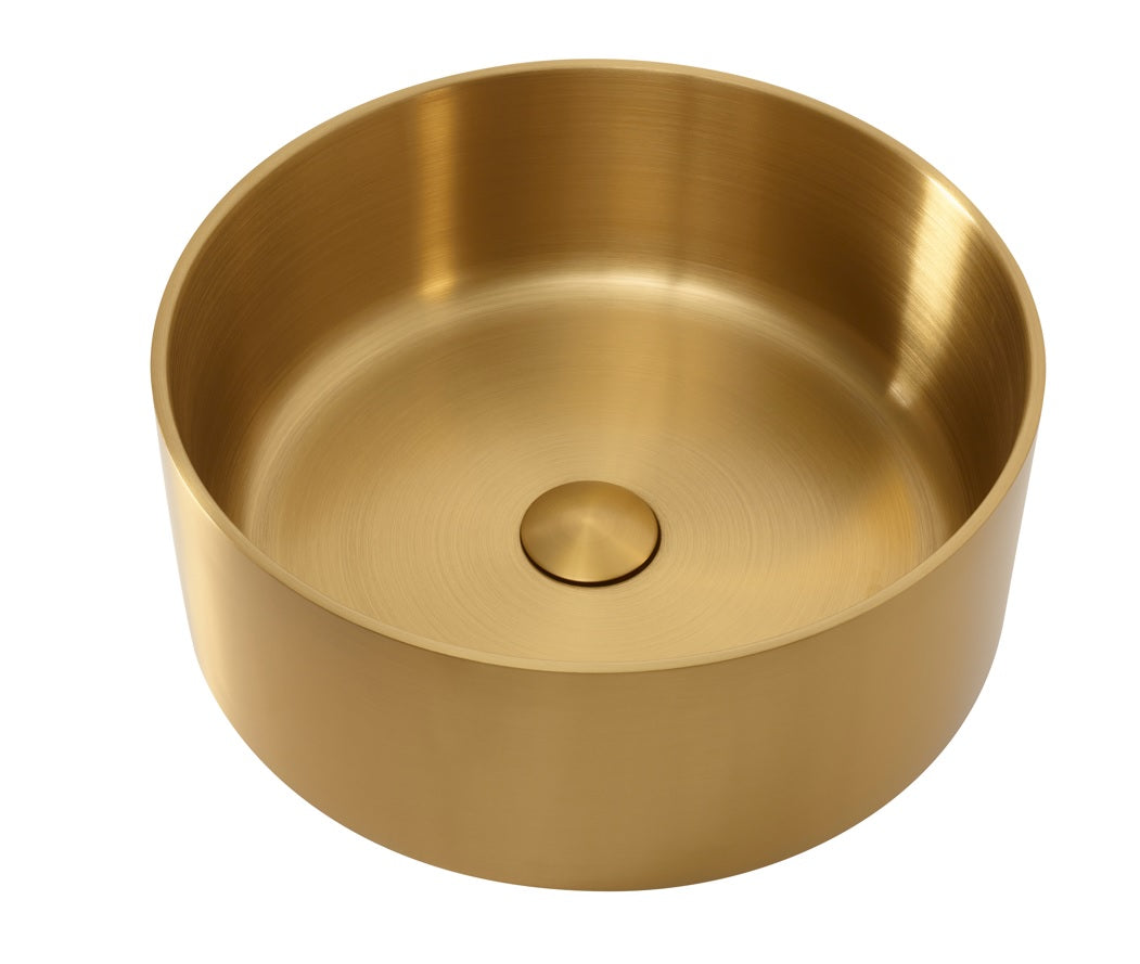 Lavoar Mosavit Metal Gold, Auriu, pe blat 39.6x39.6x15.2 cm