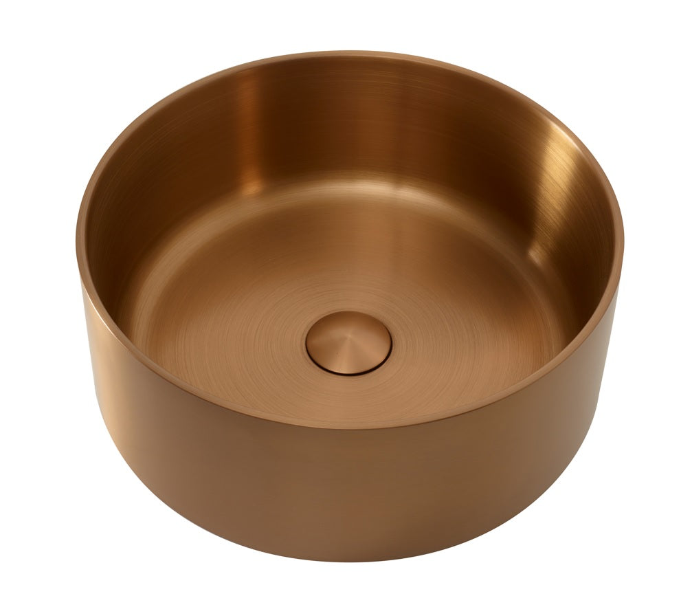 Lavoar Mosavit Metal Rosa, aspect cupru, pe blat 39.6x39.6x15.2 cm