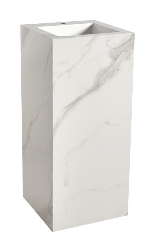Lavoar Mozavit Lara Calacatta, freestanding, ceramica marmura 40x40x90