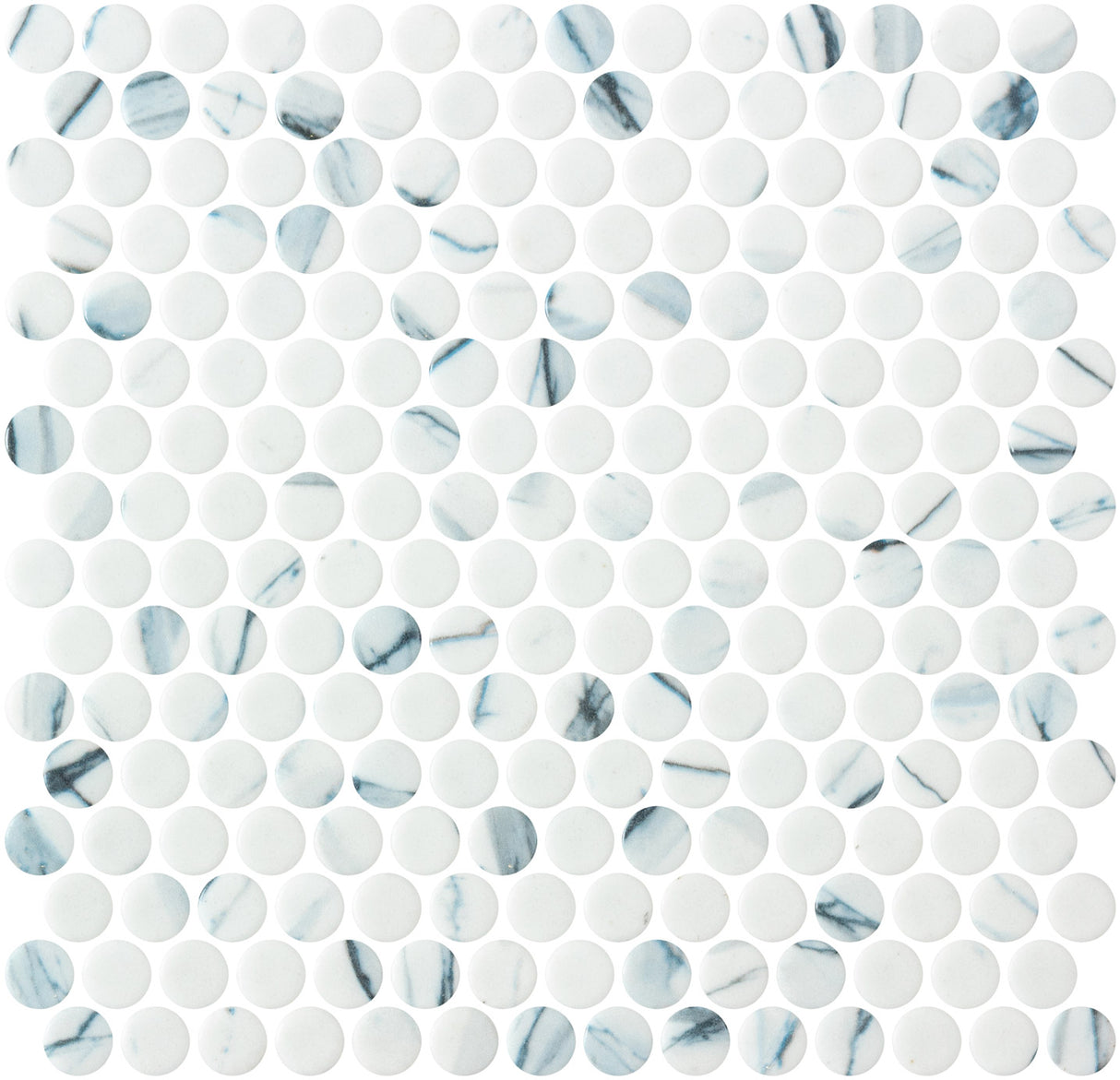 Mozaic Onix, Penny Ecostones Calcatta Blue Matte, Mat, Sticla, Aspect Multicolor, 29x29cm