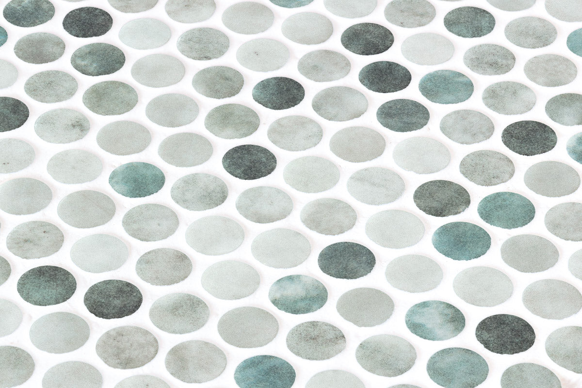 Mozaic Onix, Penny Shabby Green Matte, Mat, Sticla, Aspect Multicolor, 29x29cm