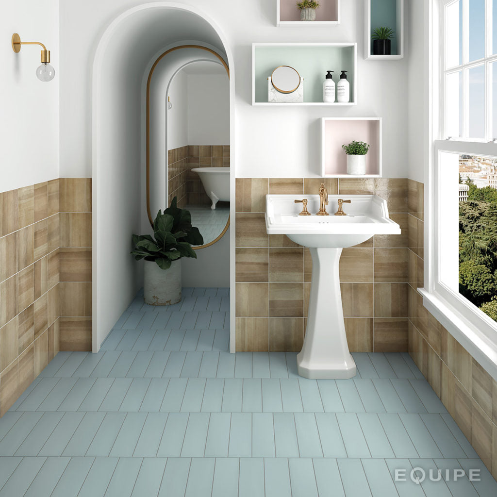 Gresie Equipe, Stromboli Bahaia Blue, Mat, Aspect Uni, 9,2x36,8cm