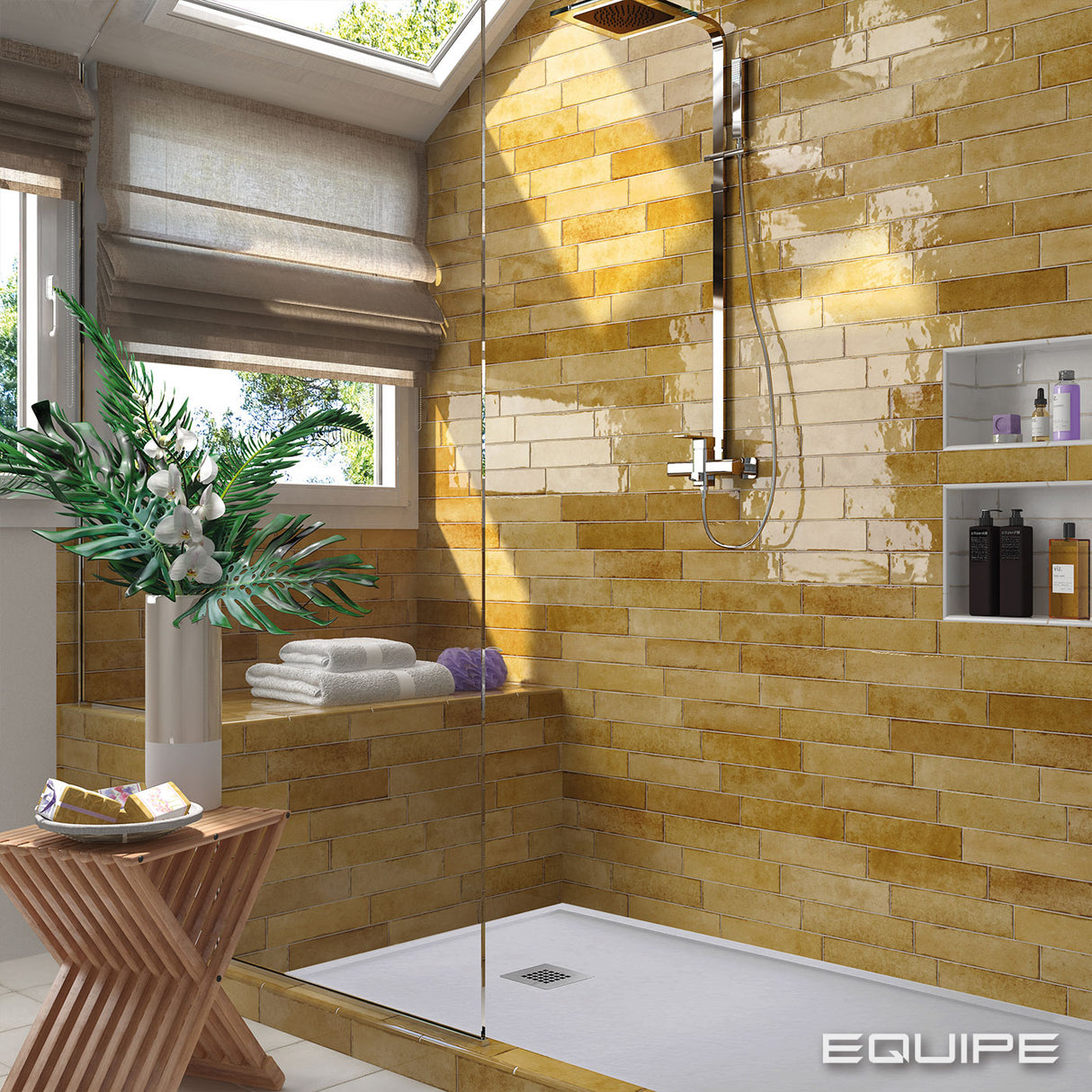 Faianta Equipe Tribeca Pollen, Lucios, Aspect Uni, 6x24,6cm