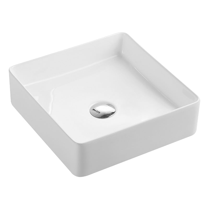 Lavoar pe blat, WELLIS TULIP, patrat, 35.8x35.8x10.8 cm, alb