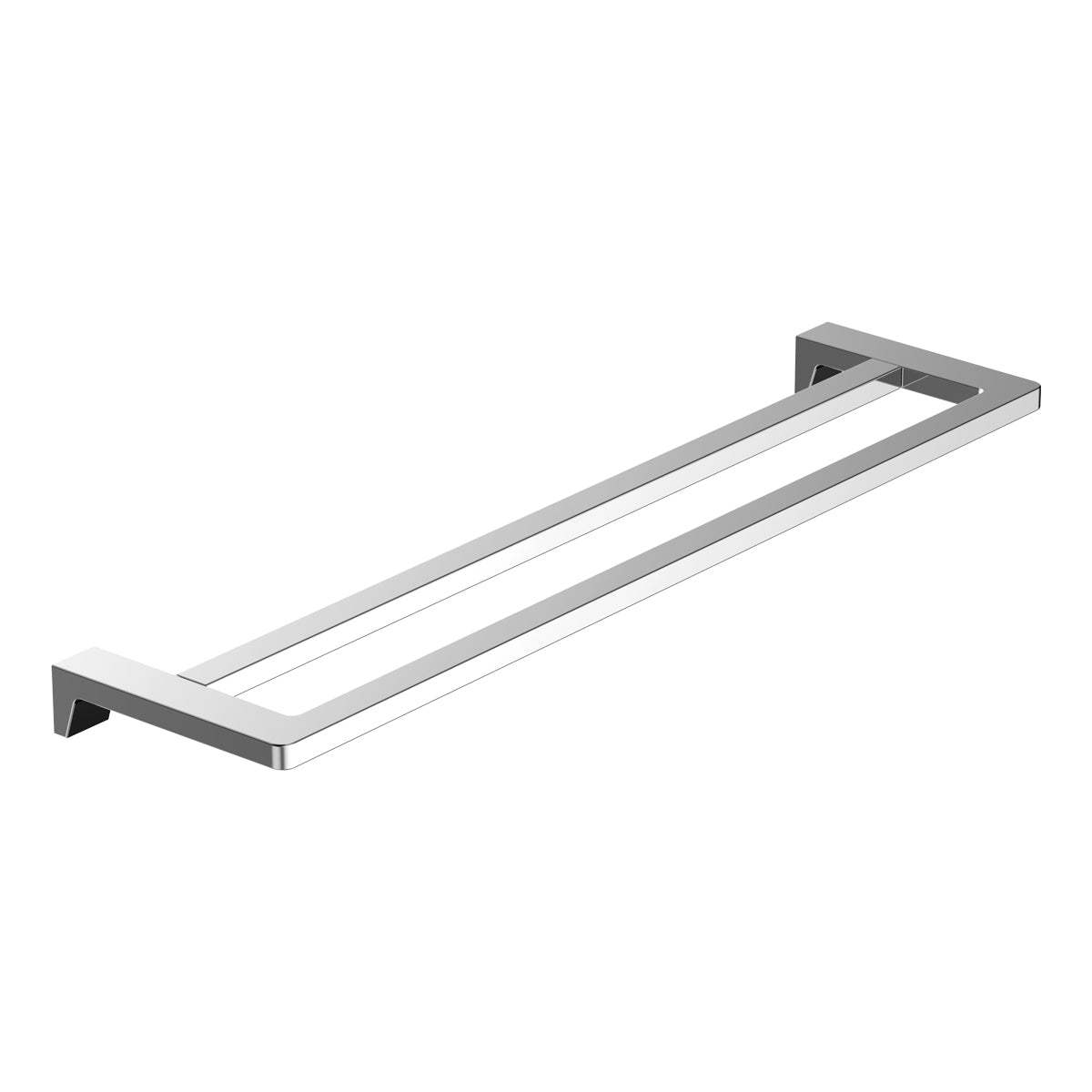 Suport prosop dublu WELLIS MAMBA chrome, 63x14.7x3.6 cm, metal cromat