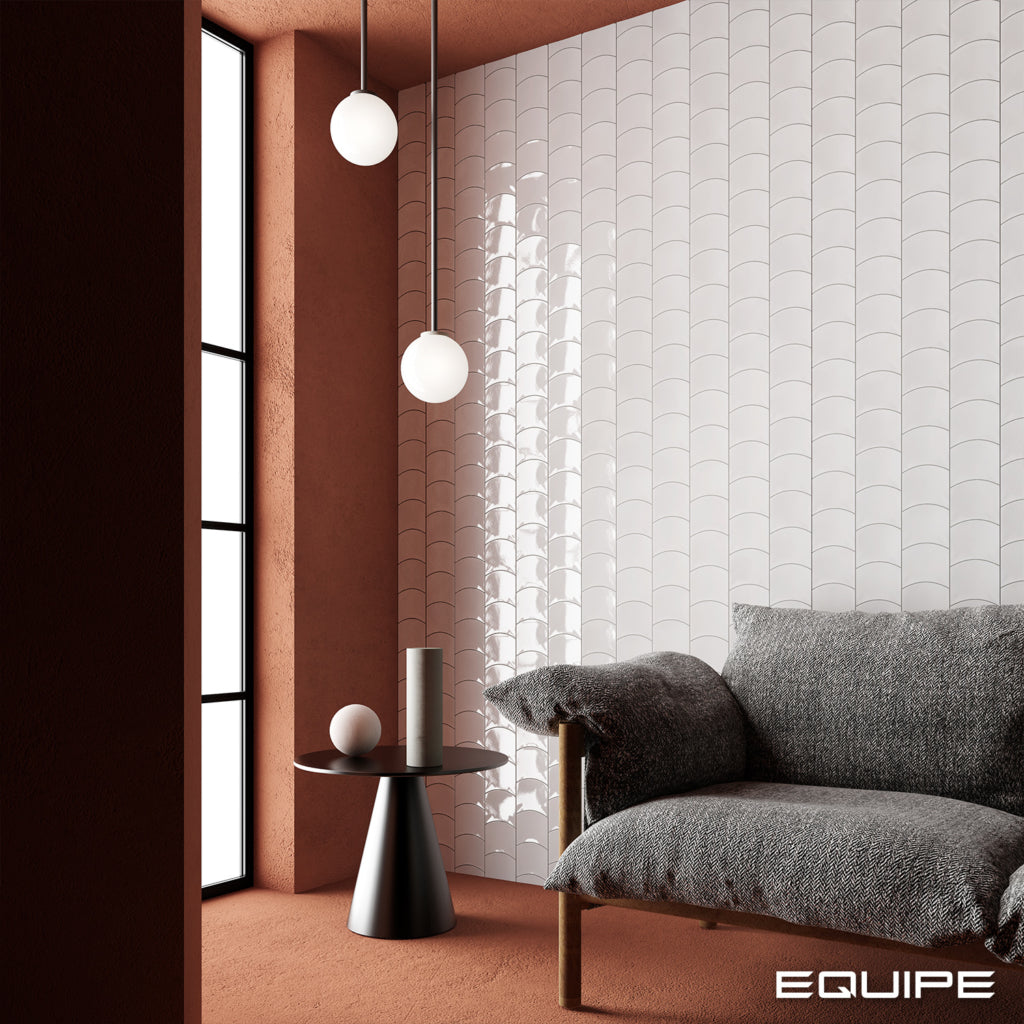 Faianta Equipe Wave White, Mat, Aspect Uni, 12x12cm