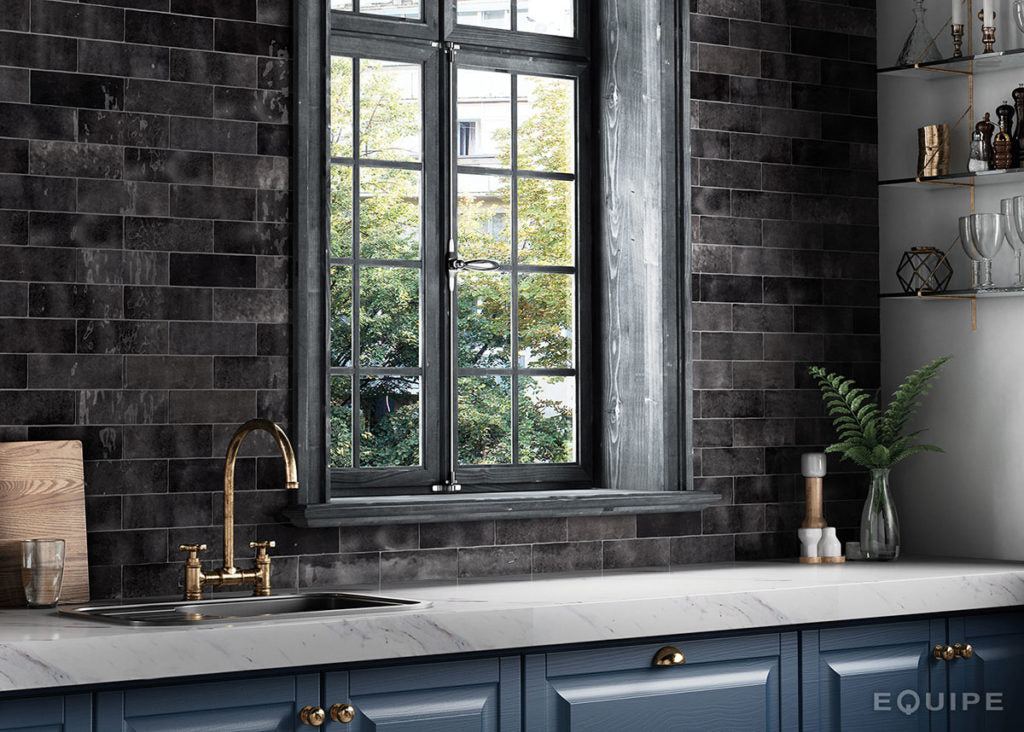 Faianta Equipe, Artisan Graphite, Lucios, Aspect Uni, 6,5x20cm