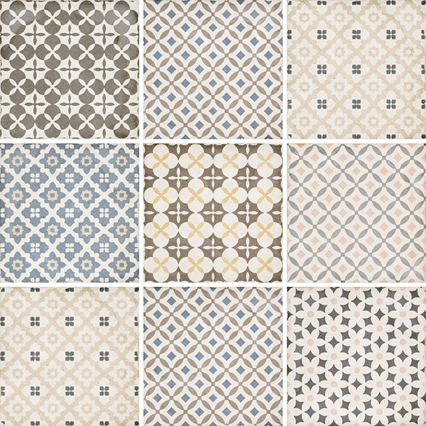 Gresie Equipe, Art Nouveau Decor Alameda Colour, Mat, 20x20cm