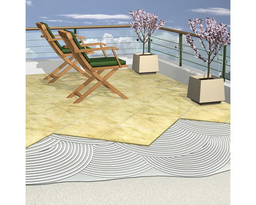 Adeziv flexibil Sika Ceram 255 StarFlex C2TES1 pentru gresie și faianță de dimensiuni medii și mari interior și exterior 25 kg alb