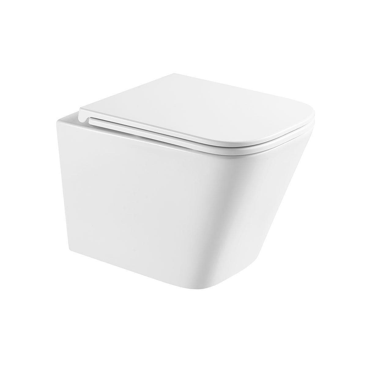 Vas wc WELLIS AURORA  TORNADO, ultra silentios, fara margini, in picioare, 35.5x60x41 cm, portelan, gura de scurgere din spate, montare ascunsa