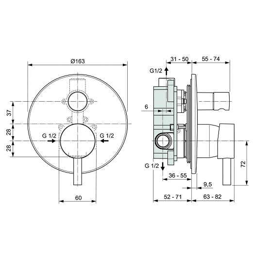 Corp Si Ornament Cada Ideal Standard Ceraline Silk Black