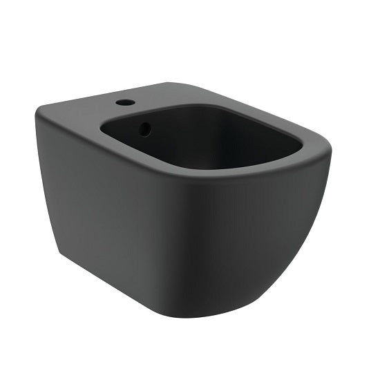 Bideu Ideal Standard Tesi Suspendat, Fixare Complet Ascunsa 53X36 Silk Black Negru
